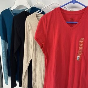 4 Women's Casual Long Sleeve Short Sleeve Everyday Tee Shirt Large 15/17 XL 16